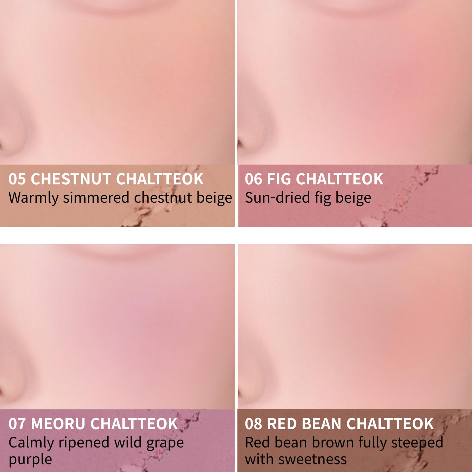 BBIA Chaltteok Blush – Soft Blurring Jelly-Like Powder Texture Lightweight & Buildable Korean Blush Natural Matte Finish Long-Lasting Smooth Pore-Blurring Cheek Color (05 CHESTNUT CHALTTEOK) - Image 3