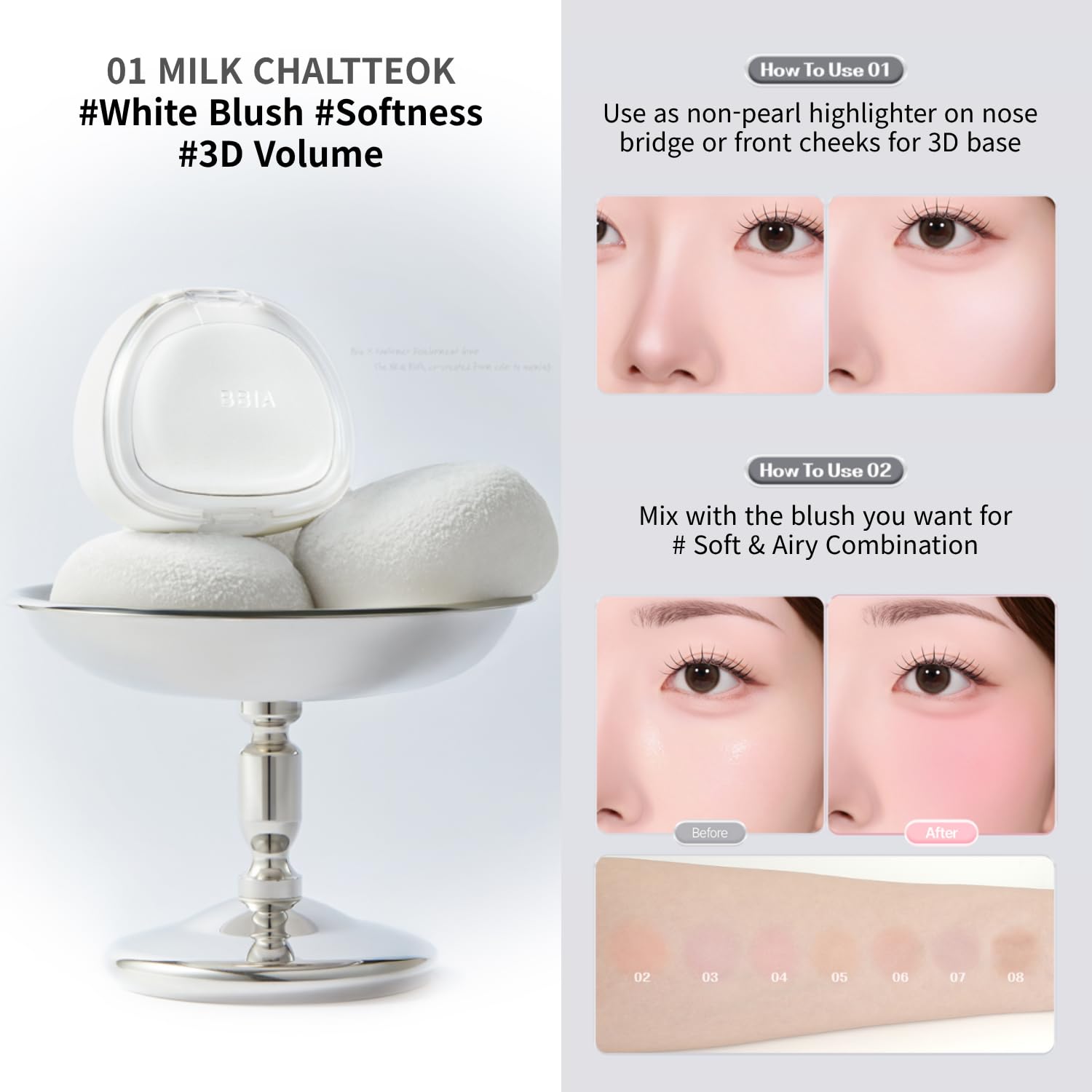 BBIA Chaltteok Blush – Soft Blurring Jelly-Like Powder Texture Lightweight & Buildable Korean Blush Natural Matte Finish Long-Lasting Smooth Pore-Blurring Cheek Color (05 CHESTNUT CHALTTEOK) - Image 5