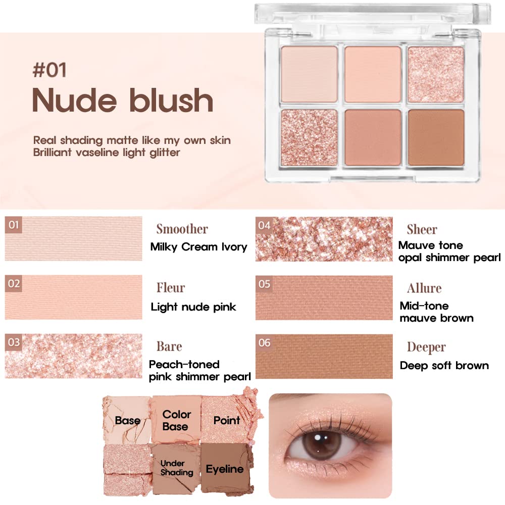 BBIA Last Auto Gel Eyeliner (13 PEANUT BEIGE) + Ready To Wear Eye Palette (01 NUDE BLUSH) Bundle Set - Image 5